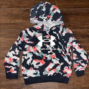 Under Armour Kids Camo Hoodie - Black, Red, and White